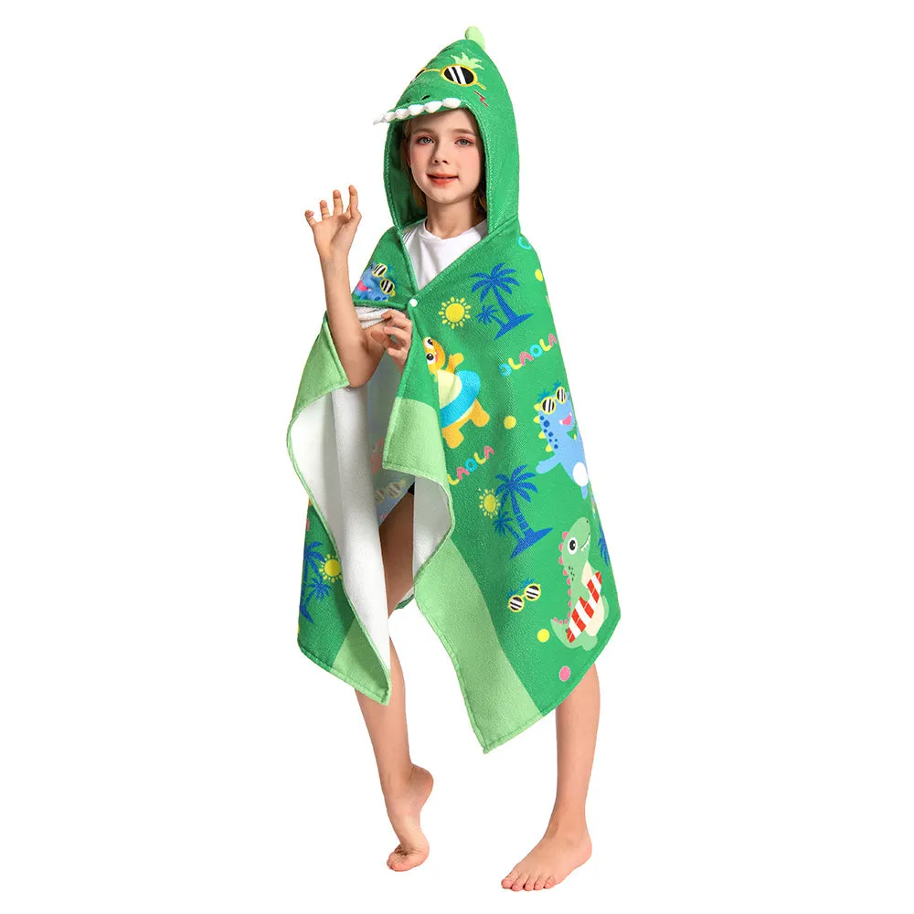 OLAOLA Kids Printed Beach Dinosaur Animal Beach Towels Blanket Plush Soft Absorbent Microfibre Outdoor Homewear