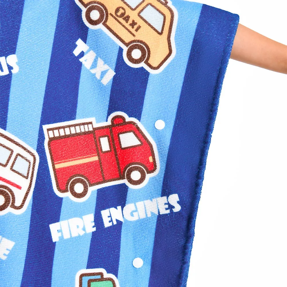 OLAOLA Kids Printed Cars Blue Beach Towels Blanket Plush Soft Absorbent Microfibre Outdoor Homewear