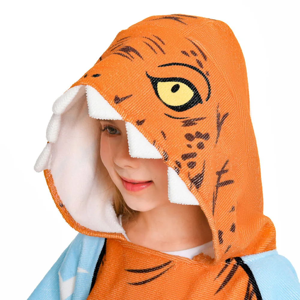 OLAOLA Kids Printed Dinosaur Tyrannosaurus Animal Beach Towels Blanket Plush Soft Absorbent Microfibre Outdoor Homewear