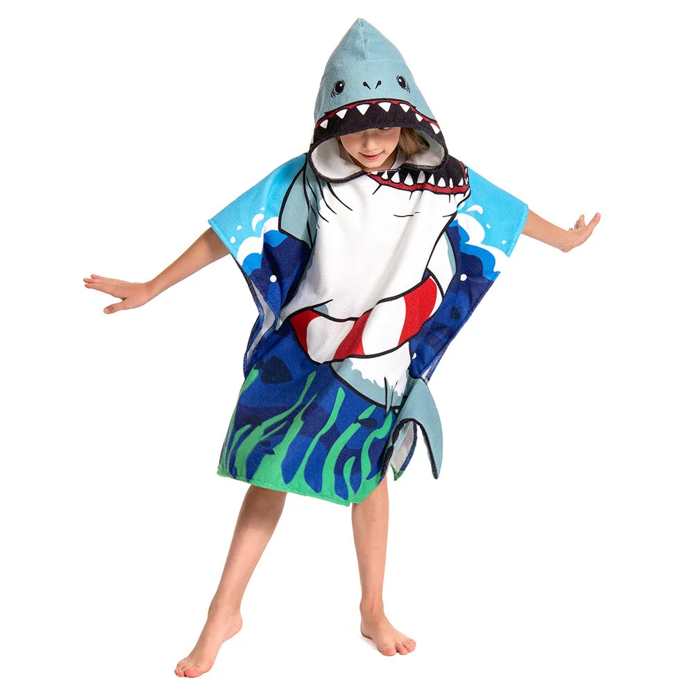 OLAOLA Kids Printed Shark Animal Beach Towels Blanket Plush Soft Absorbent Microfibre Outdoor Homewear