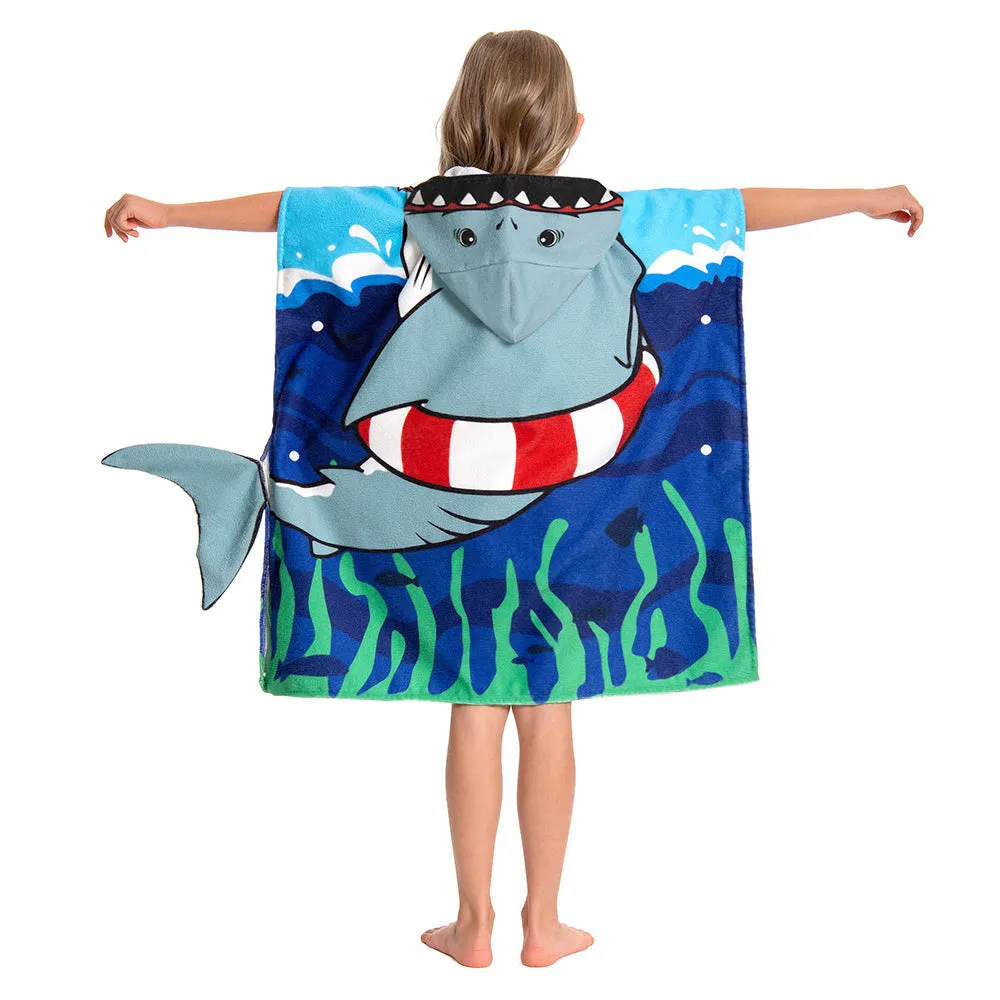 OLAOLA Kids Printed Shark Animal Beach Towels Blanket Plush Soft Absorbent Microfibre Outdoor Homewear
