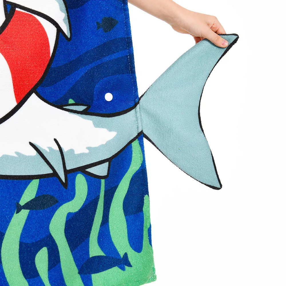 OLAOLA Kids Printed Shark Animal Beach Towels Blanket Plush Soft Absorbent Microfibre Outdoor Homewear