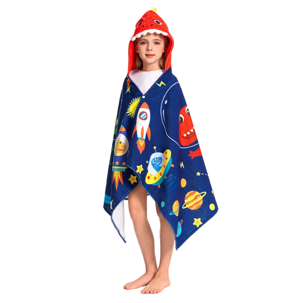 OLAOLA Kids Printed Space Dinosaur Animal Beach Towels Blanket Plush Soft Absorbent Microfibre Outdoor Homewear