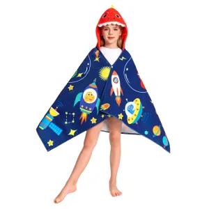 OLAOLA Kids Printed Space Dinosaur Animal Beach Towels Blanket Plush Soft Absorbent Microfibre Outdoor Homewear