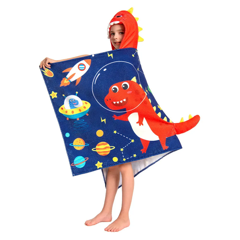 OLAOLA Kids Printed Space Dinosaur Animal Beach Towels Blanket Plush Soft Absorbent Microfibre Outdoor Homewear