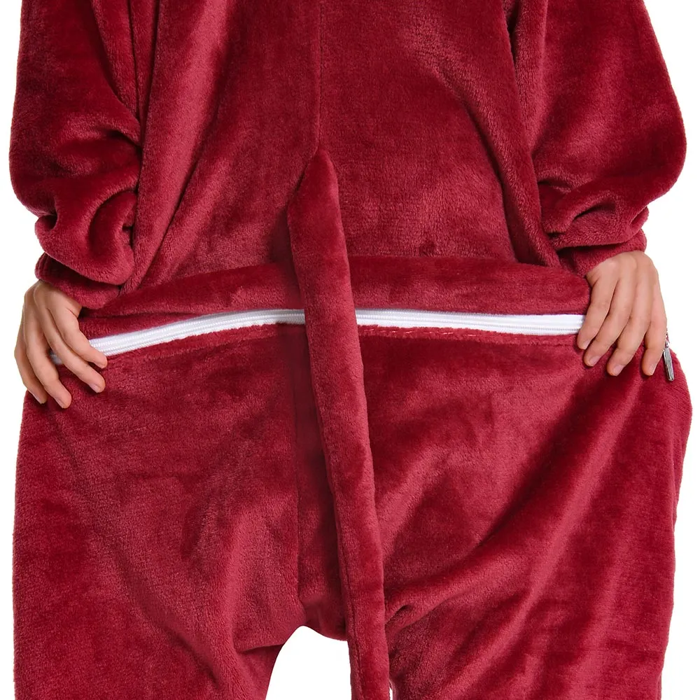 OLAOLA Kids Red Dragon Animal Onesie Plush Soft Flannel Warm Home Pajamas One-Piece Sleepwear
