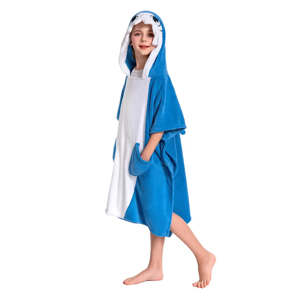 OLAOLA Kids Shark Animal Beach Bath Towels Blanket Plush Soft Coral Fleece Homewear