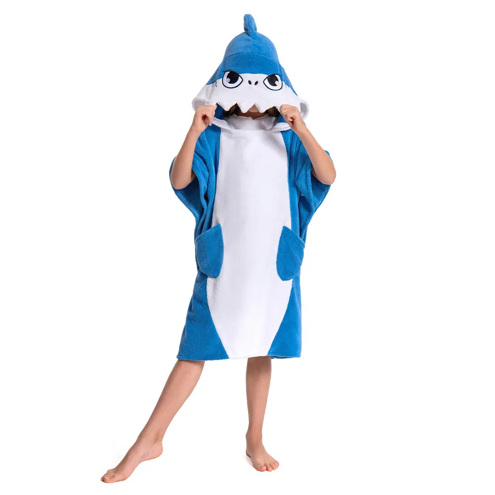 OLAOLA Kids Shark Animal Beach Bath Towels Blanket Plush Soft Coral Fleece Homewear