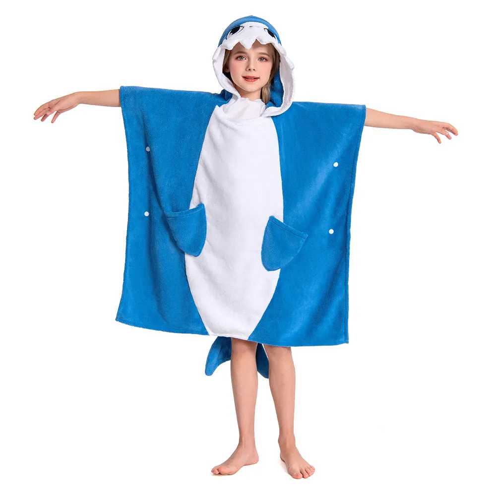 OLAOLA Kids Shark Animal Beach Bath Towels Blanket Plush Soft Coral Fleece Homewear