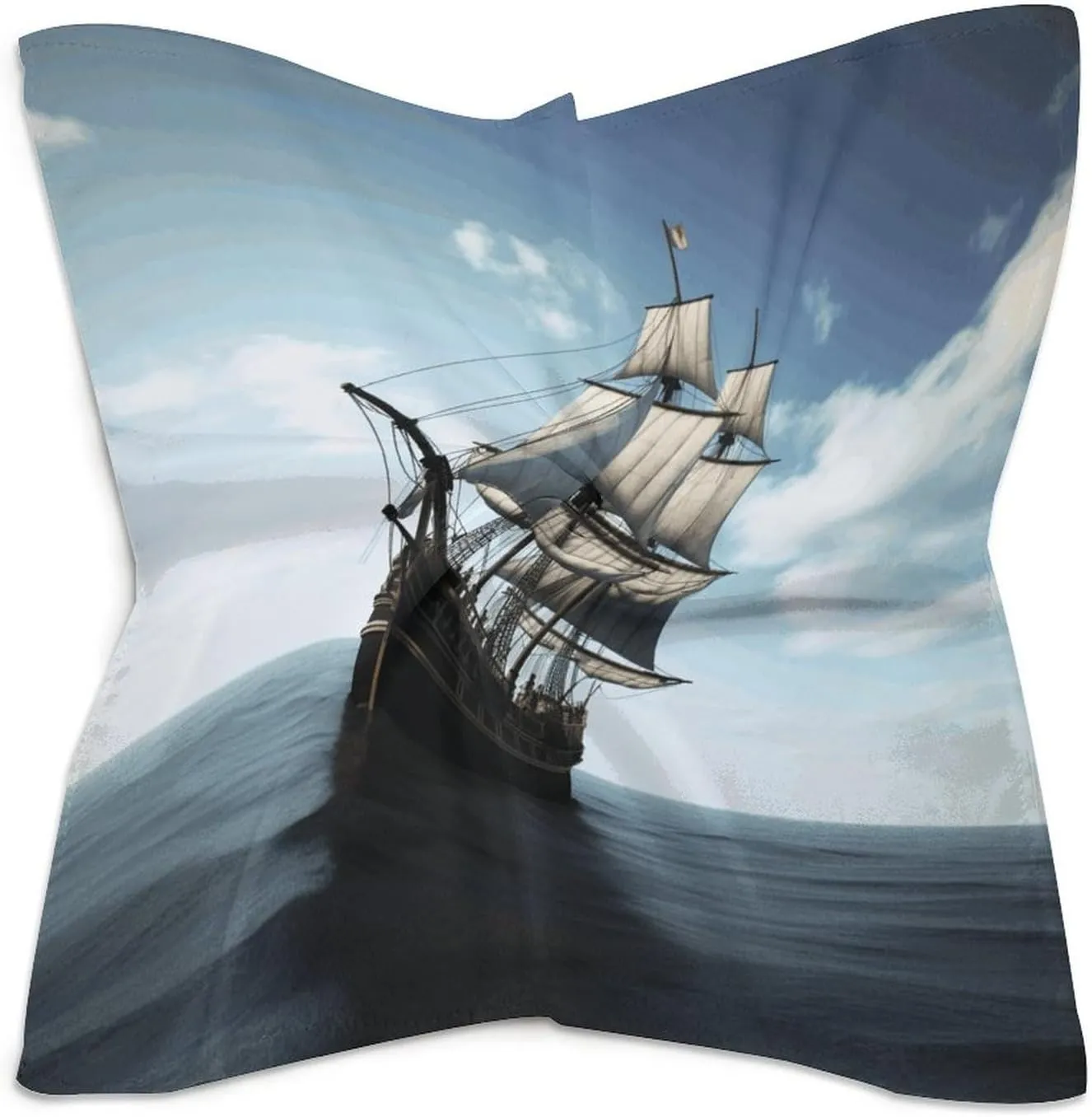 Old Sailing Ship Silk Scarf Head Scarf Silk Scarf for Women Satin Scarf Silk Head Scarf Silk Hair