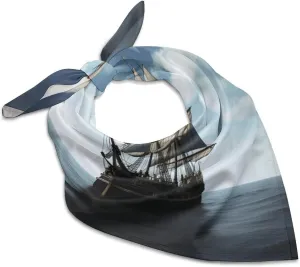 Old Sailing Ship Silk Scarf Head Scarf Silk Scarf for Women Satin Scarf Silk Head Scarf Silk Hair