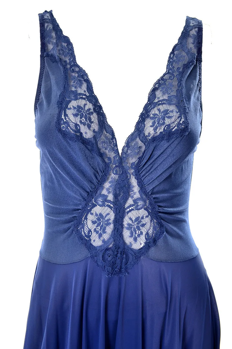 Olga Full Sweep Vintage Nightgown Lace Trim