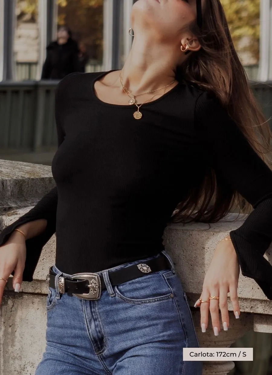 Olivia Longsleeve Modal - Black