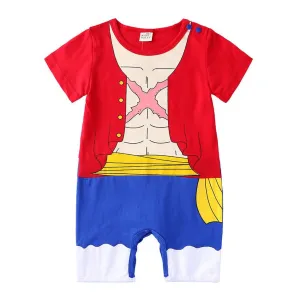 One Piece Luffy Baby Costume Summer Clothes Onesie-130