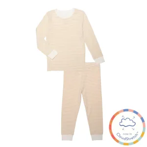 orange skinny stripe CloudStretch™ magnetic kids pajama set