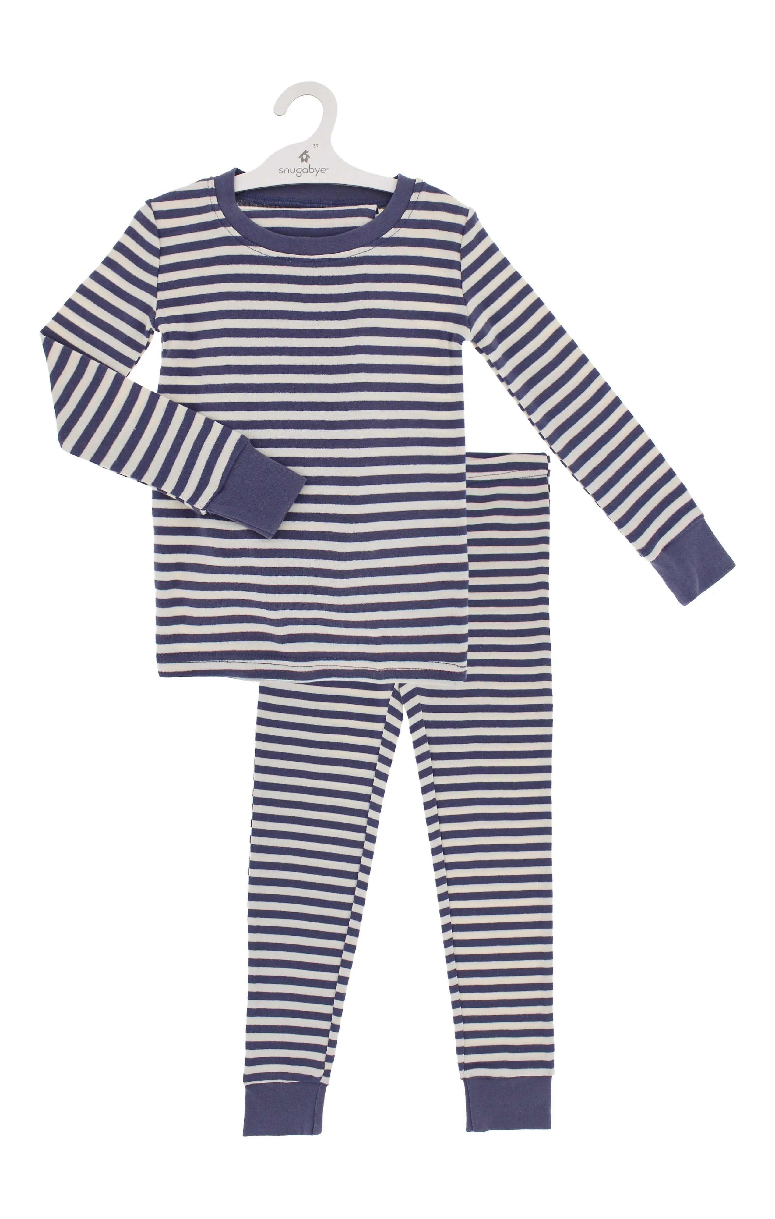 Organic Cotton Toddler Folkstone Grey Stripes Pajama Set