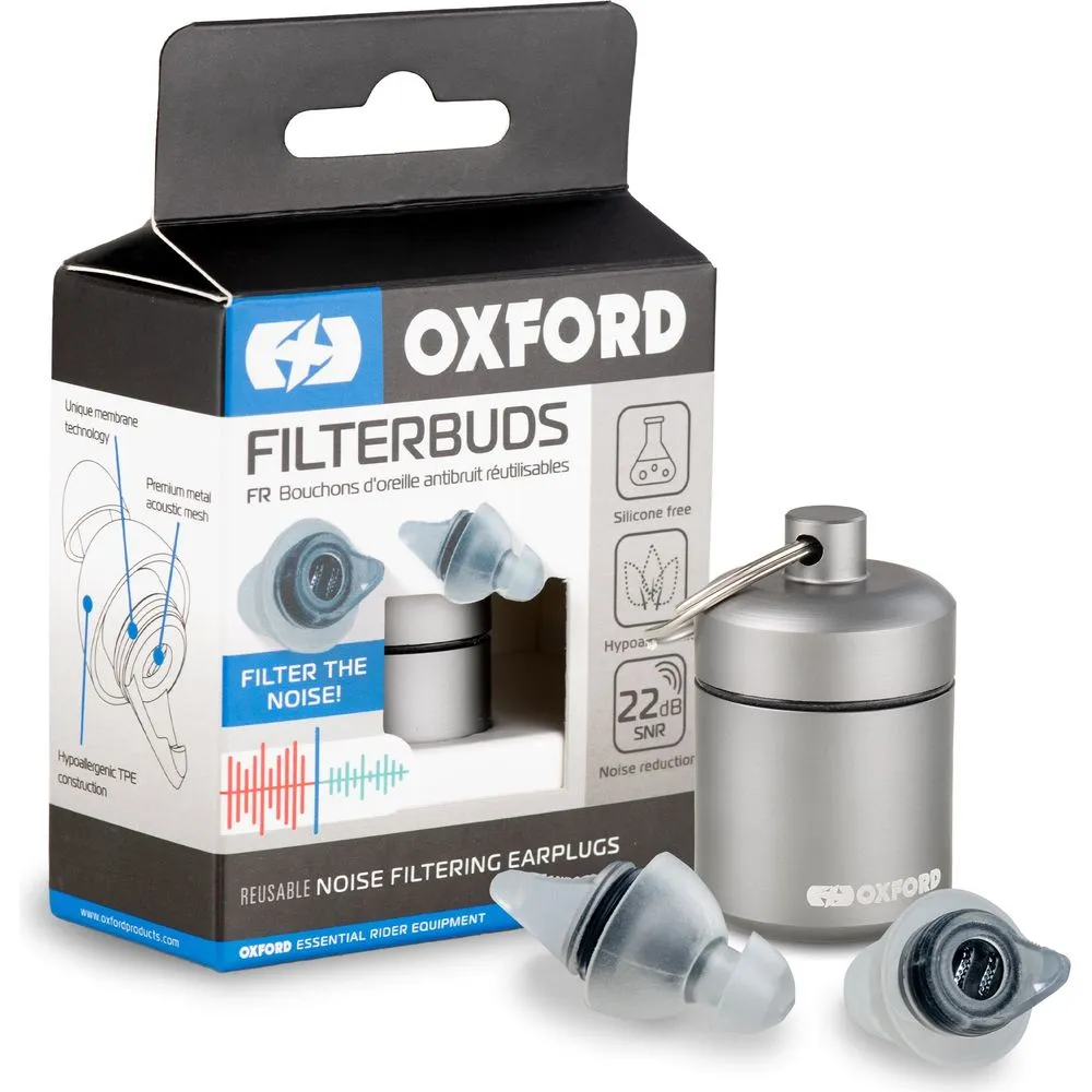Oxford Noise Filtering Ear Plugs Silver
