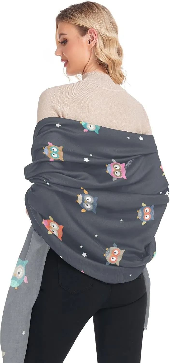 Oyihfvs Woman Long Linen Silk Scarf Soft Head Wrap Silk Shawl Stole Soft Neckerchief