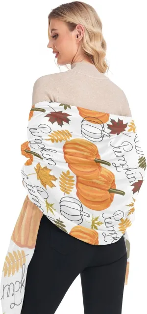 Oyihfvs Woman Long Linen Silk Scarf Soft Head Wrap Silk Shawl Stole Soft Neckerchief