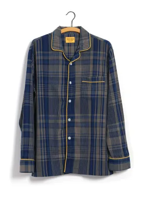 PAJAMA SUIT | Natural Dye Stout Weave | Blue Checks