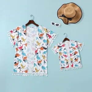 Parent-child clothes fresh printed blouse