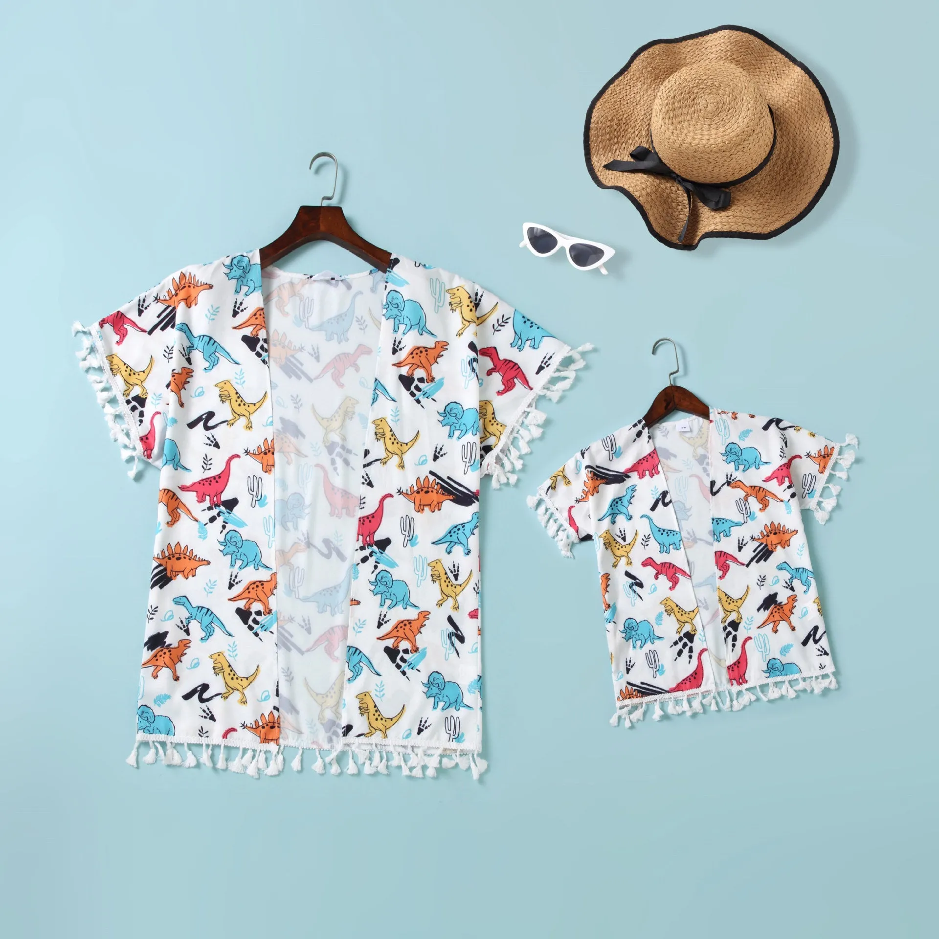 Parent-child clothes fresh printed blouse