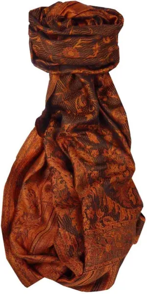 Pashmina & Silk Mens Jamawar Premium Silk Scarf Pattern 3749