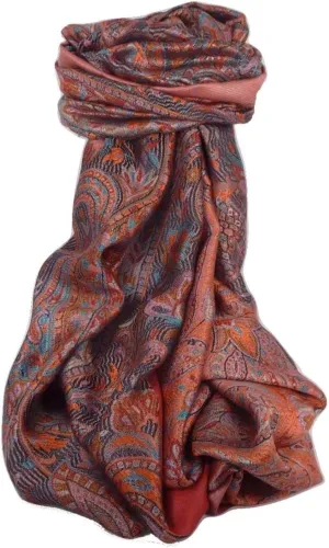 Pashmina & Silk Mens Jamawar Premium Silk Scarf Pattern 4289