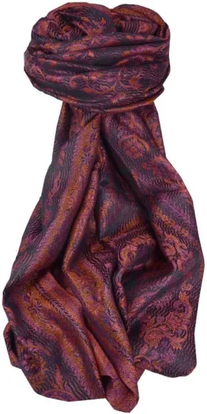 Pashmina & Silk Mens Jamawar Premium Silk Scarf Pattern 5279