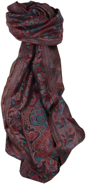 Pashmina & Silk Mens Jamawar Premium Silk Scarf Pattern 5989