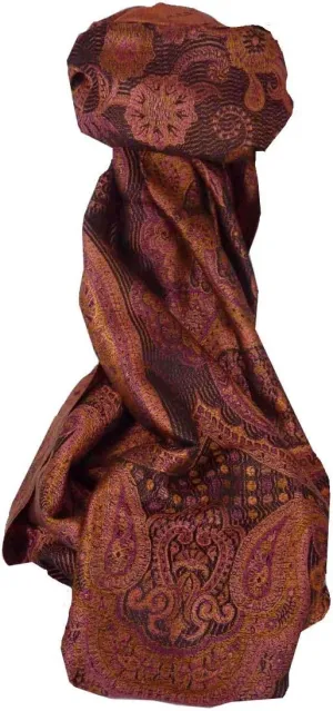Pashmina & Silk Mens Jamawar Premium Silk Scarf Pattern 6429