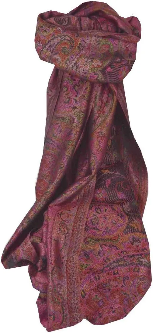 Pashmina & Silk Mens Jamawar Premium Silk Scarf Pattern 6719