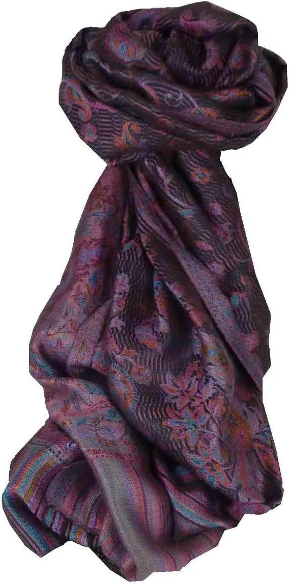 Pashmina & Silk Mens Jamawar Premium Silk Scarf Pattern 7099