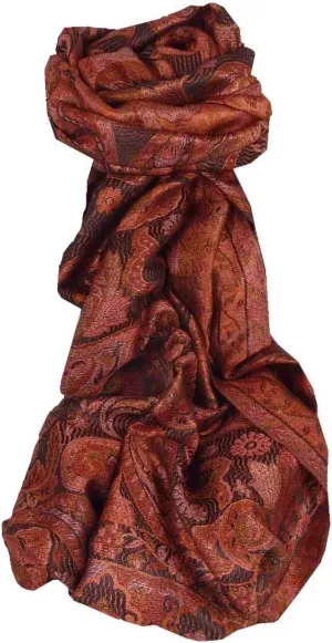 Pashmina & Silk Mens Jamawar Premium Silk Scarf Pattern 7839