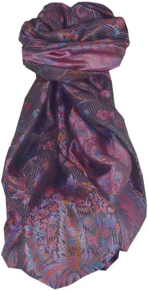 Pashmina & Silk Mens Jamawar Premium Silk Scarf Pattern 8119