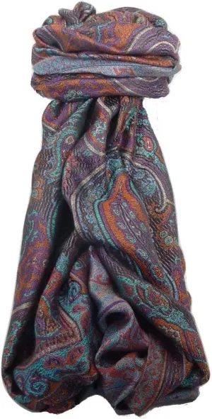 Pashmina & Silk Mens Jamawar Premium Silk Scarf Pattern 8539
