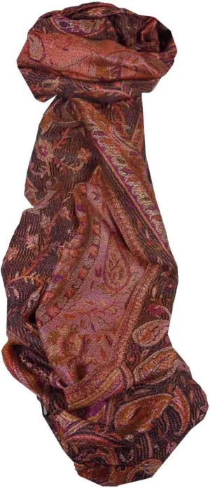 Pashmina & Silk Mens Jamawar Premium Silk Scarf Pattern 8669