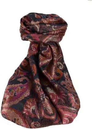 Pashmina & Silk Mens Jamawar Premium Silk Scarf Pattern 9489