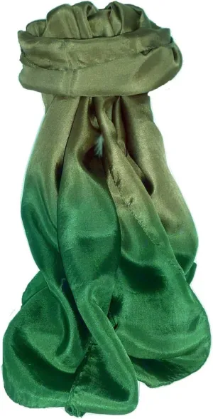 Pashmina & Silk Mens Tabby Weave Pure Silk Scarf Emerald
