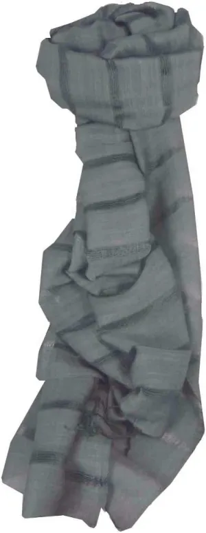 Pashmina & Silk Mens Vietnamese Long Silk Scarf Hue Charcoal