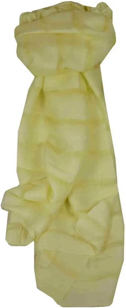 Pashmina & Silk Mens Vietnamese Long Silk Scarf Hue Primrose