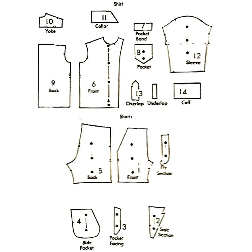 PDF -1950s Pattern, Men's Sport Shirt & Boxer Brief Pyjama Set -  Chest 38” (97cm) - 40” (102cm) - Instantly  Print at Home