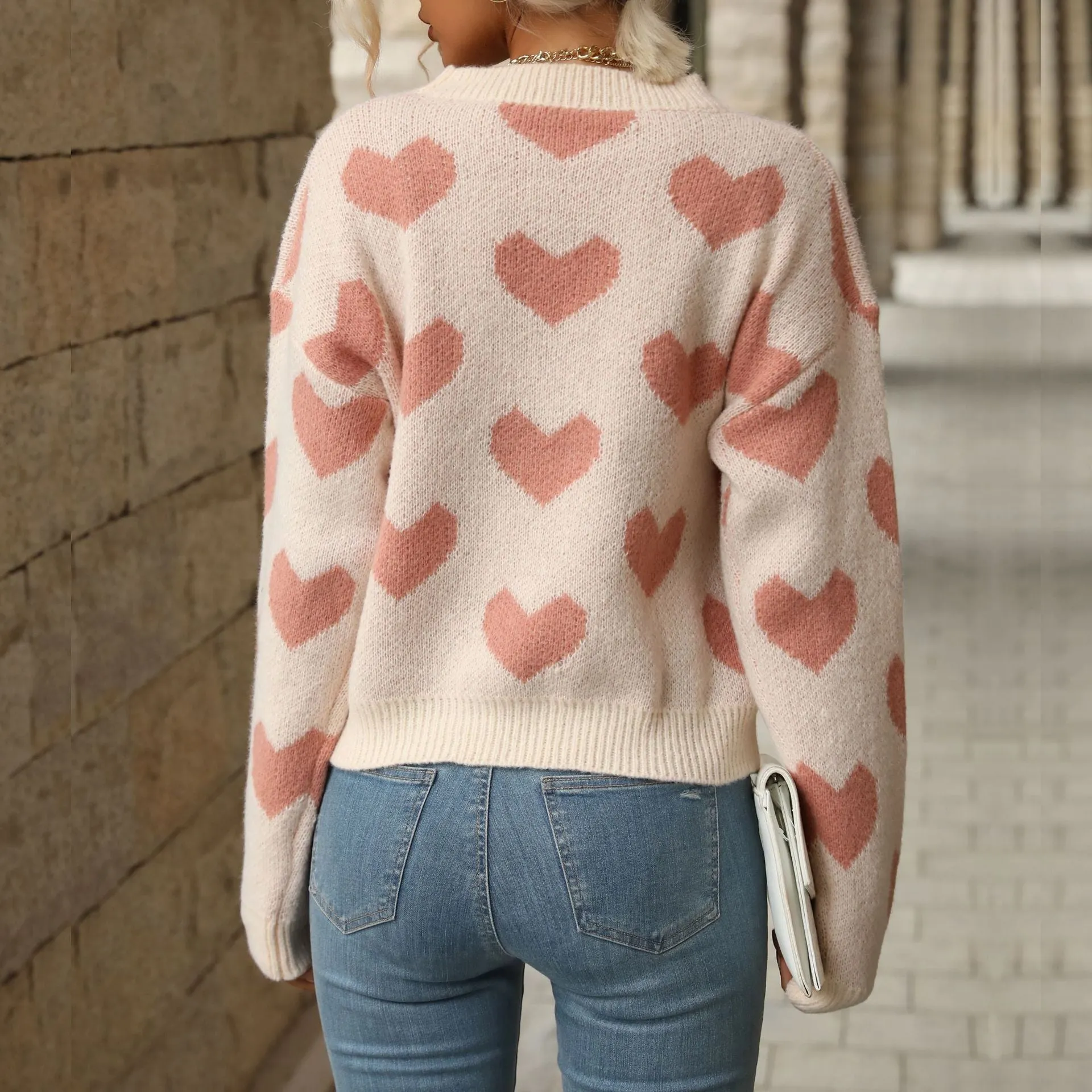 PEOPLETERRITORY New new products popular autumn and winter 2025 Popular trade love warm knitted sweater Popular trade Christmas thickened sweater