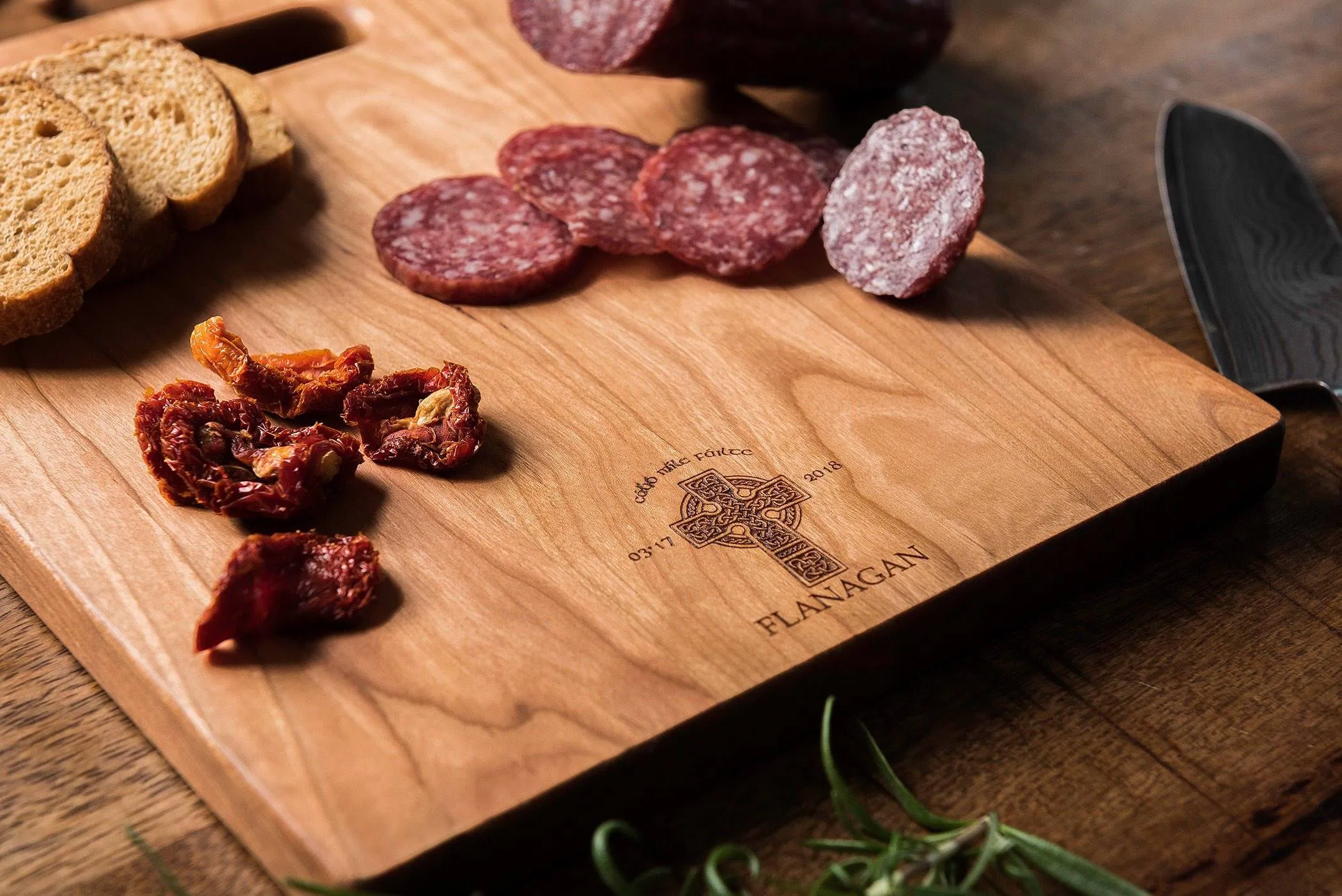 Personalized Celtic Cross Cutting Board | Irish Wedding Gift