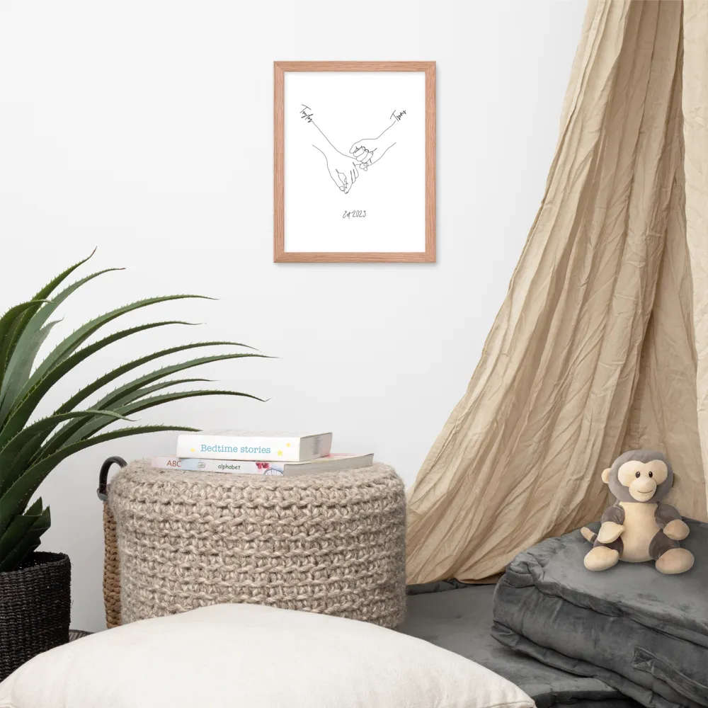 Personalized Couple’s Hand-In-Hand Framed Artwork - A Timeless Memento