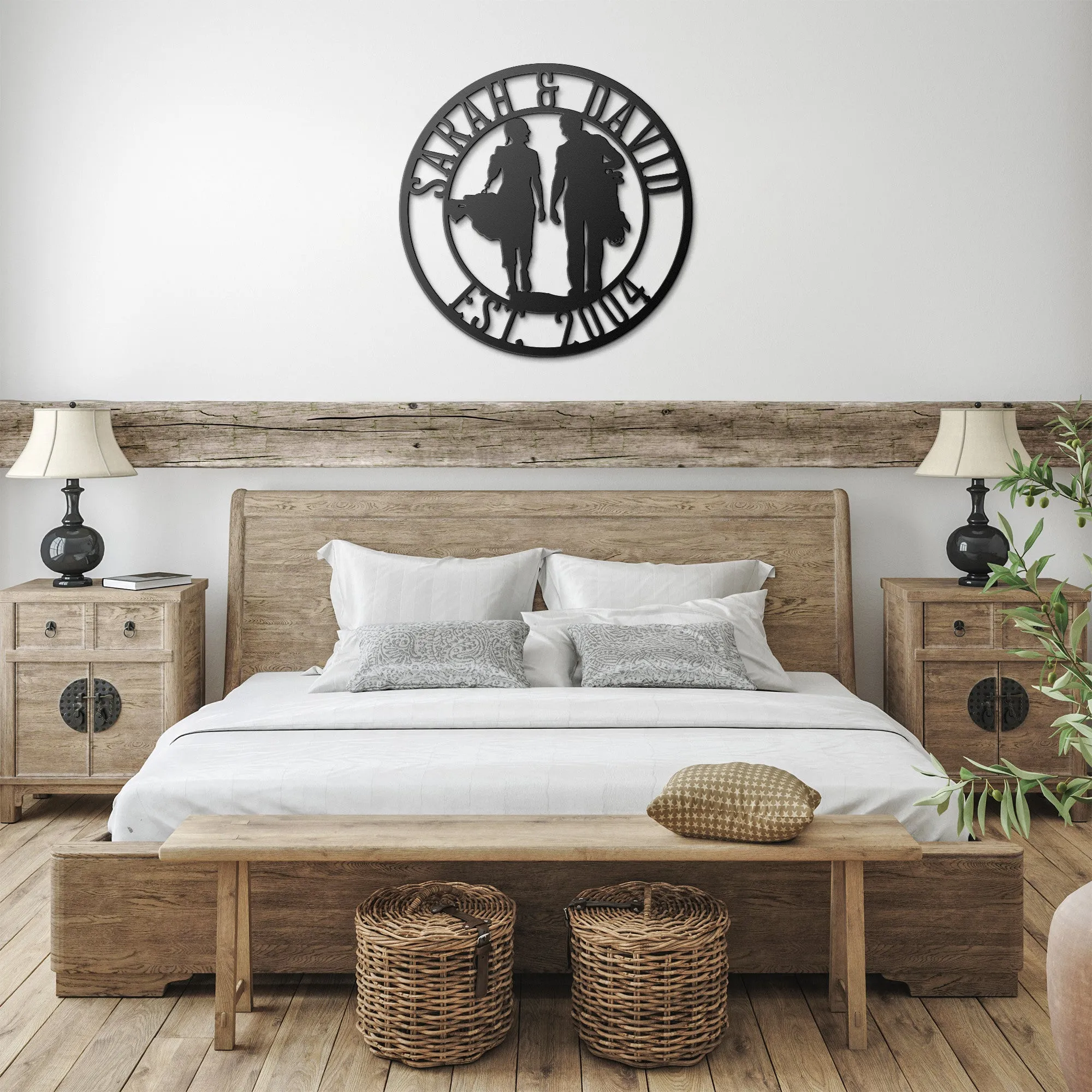 Personalized Wedding Anniversary Sign Golfers