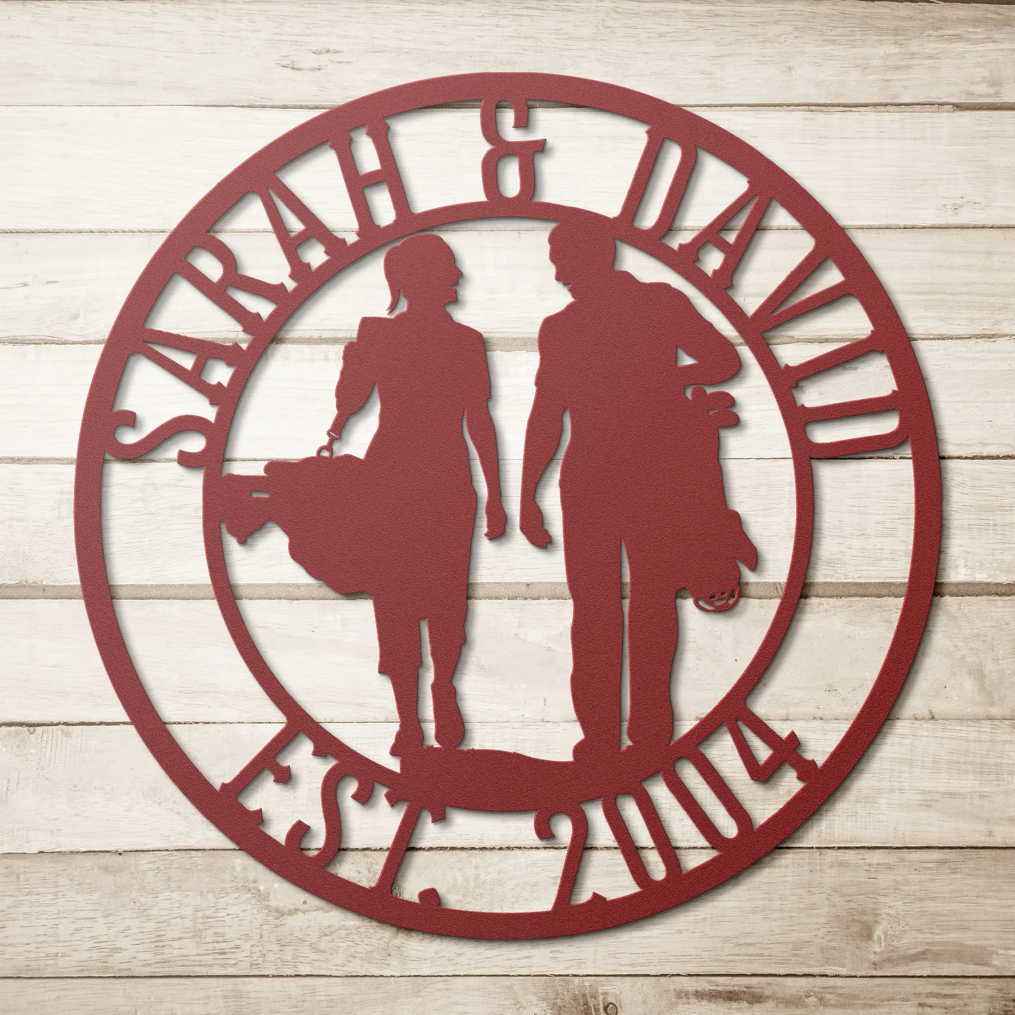 Personalized Wedding Anniversary Sign Golfers
