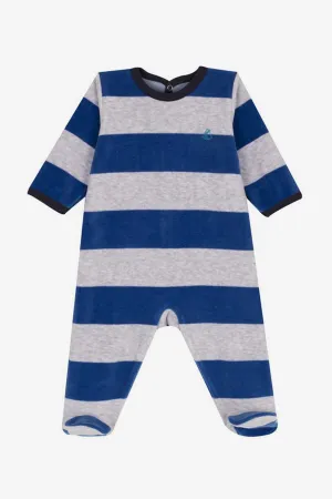 Petit Bateau Tremolo Footie - Blue/Grey