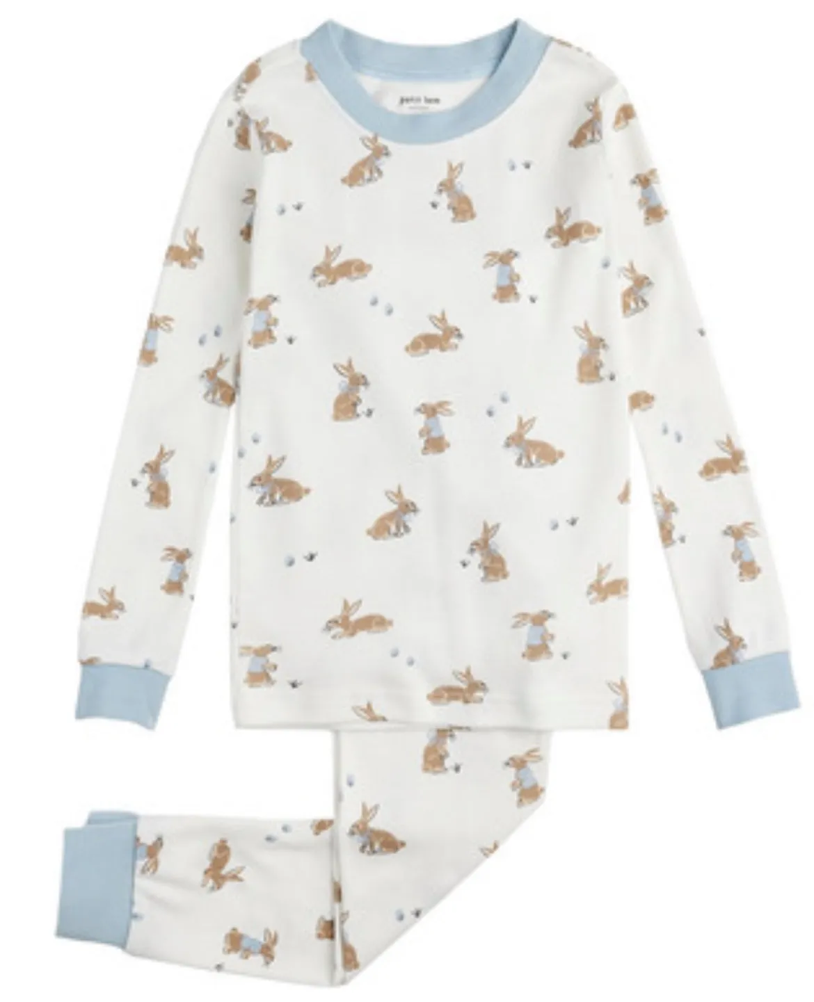 Petit Lem 2 Piece Chocolate Bunnies PJ Set: 12 M to 14 years