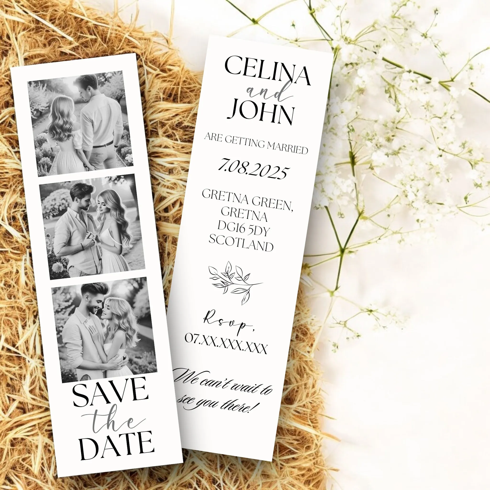 Photo strip Wedding SAVE THE DATE